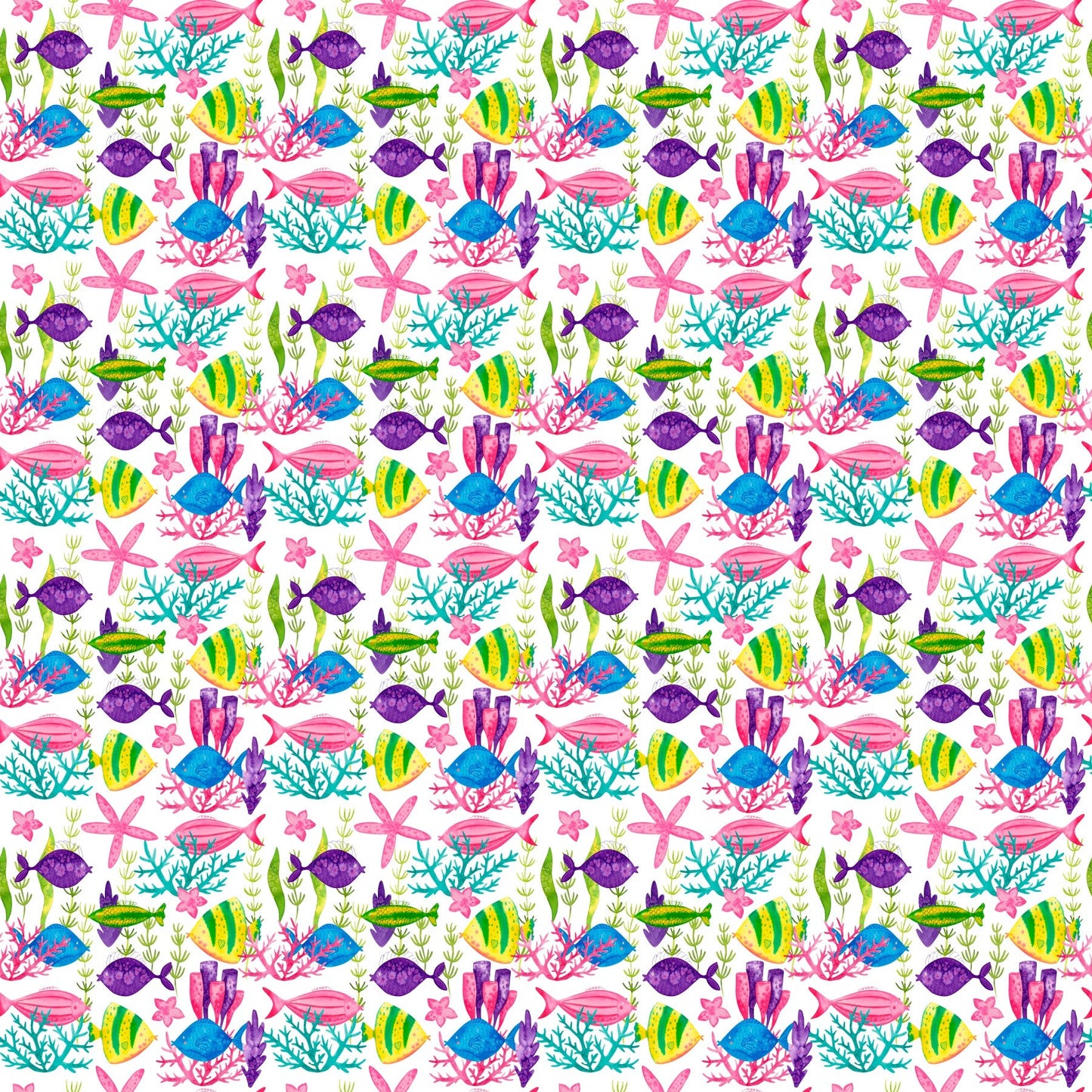 Bright Tropical Sea Life - Adhesive Vinyl Sheets