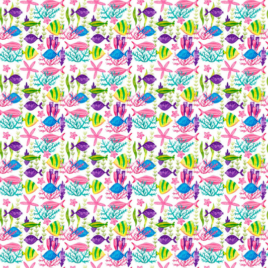 Bright Tropical Sea Life - Adhesive Vinyl Sheets