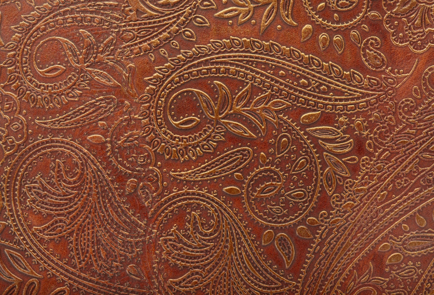 Brown Tooled Leather Look - Adhesive Vinyl wrap