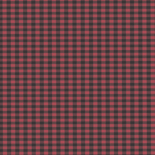 Red And Black Plaid - Adhesive Vinyl Sheets