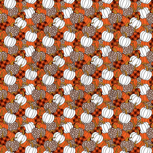 Buffalo Leopard Pumpkins - Adhesive Vinyl Sheets