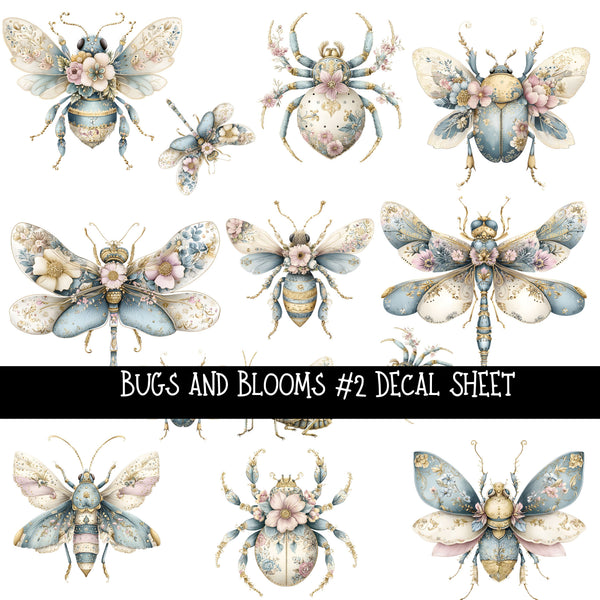 Bugs and Blooms UV DTF Decal sheets 4 design Options available