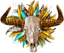 Bull Skull Sunflower - UV DTF Decal