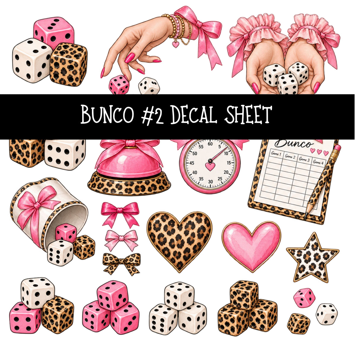 Bunco UV DTF Decal sheets 7 Designs available