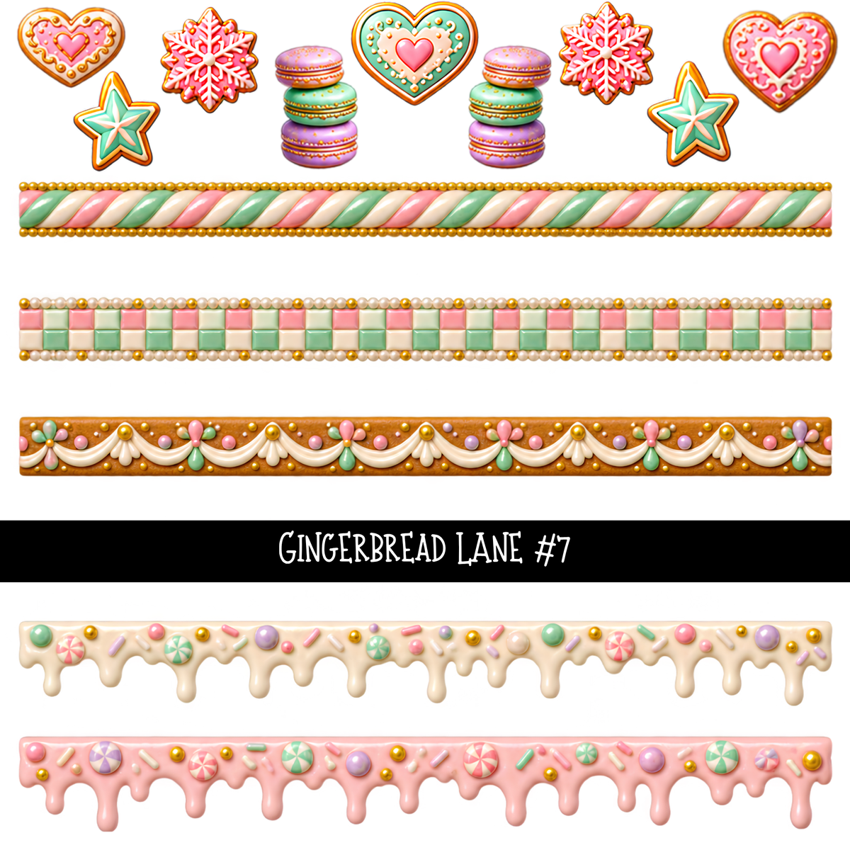 Gingerbread lane  UV DTF Decal sheets 9 Designs available