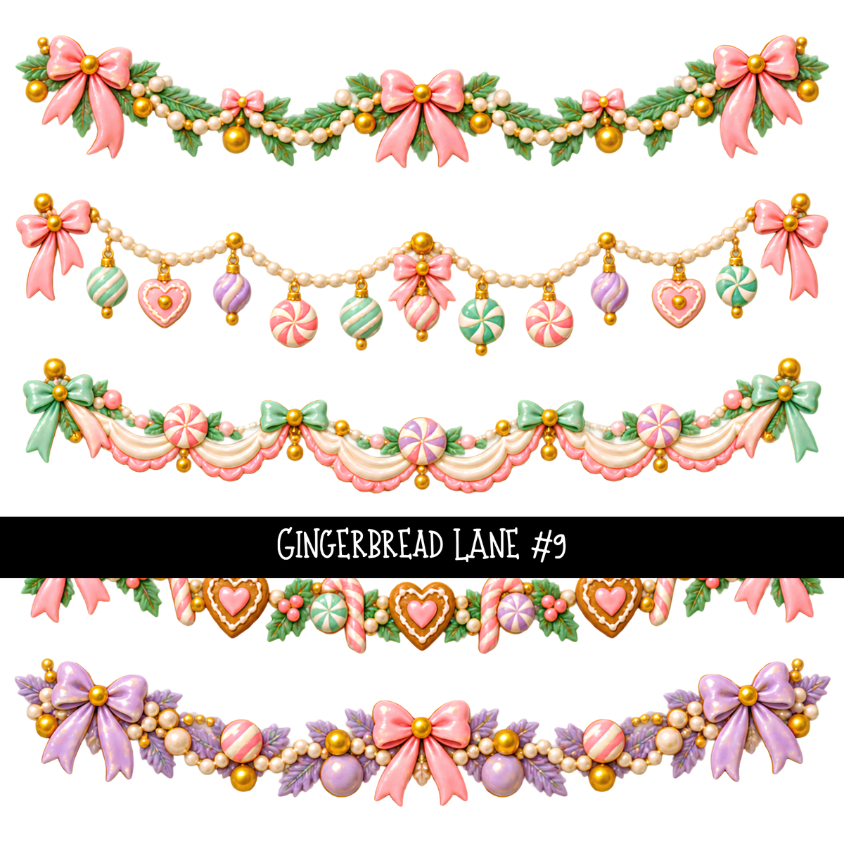 Gingerbread lane  UV DTF Decal sheets 9 Designs available