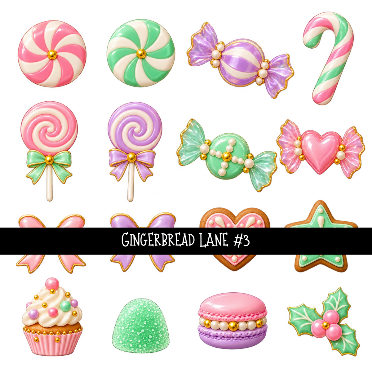 Gingerbread lane  UV DTF Decal sheets 9 Designs available
