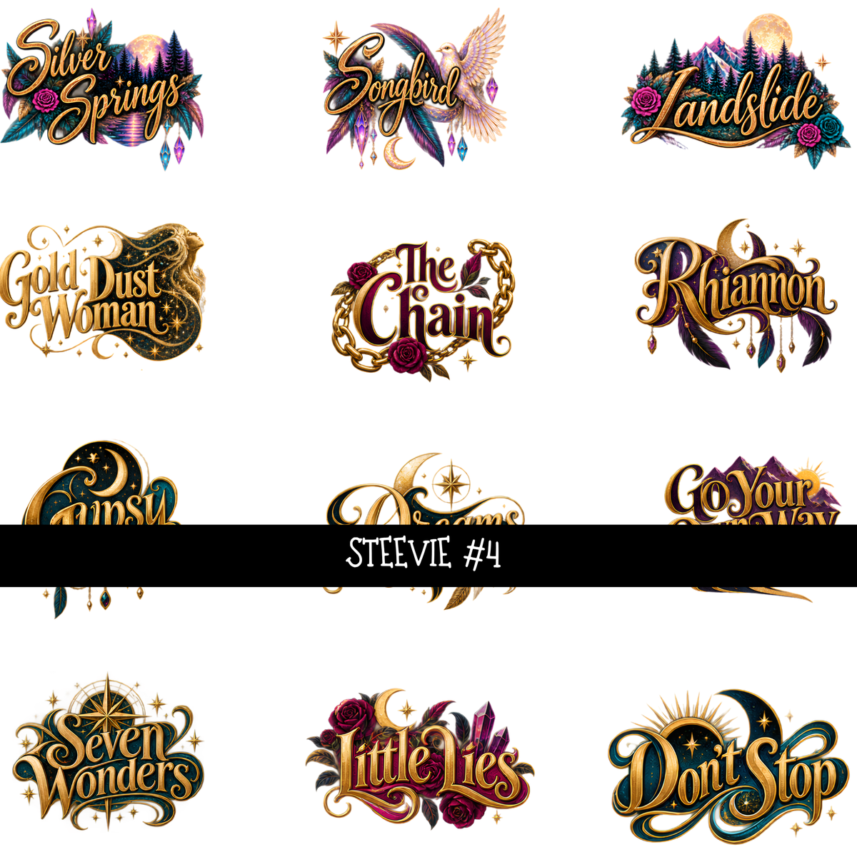 Steevie - UV DTF Decal sheets