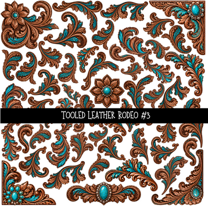 Tooled leather Rodeo - UV DTF Decal sheets