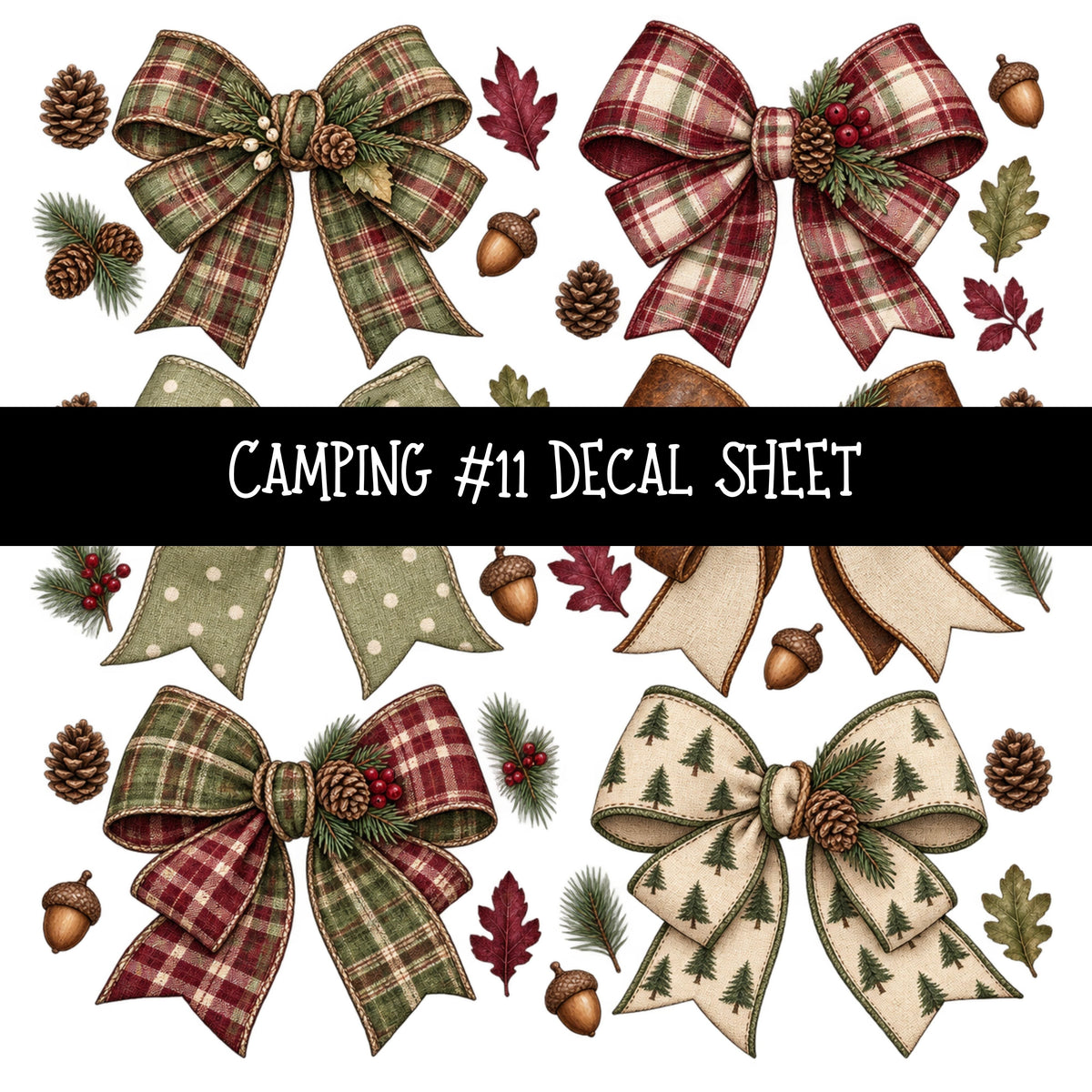 Camping UV DTF Decal sheets 11 Designs available