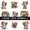 Candy Cane Gnomes Collection UV DTF Decal Sheets 7 Design sheets