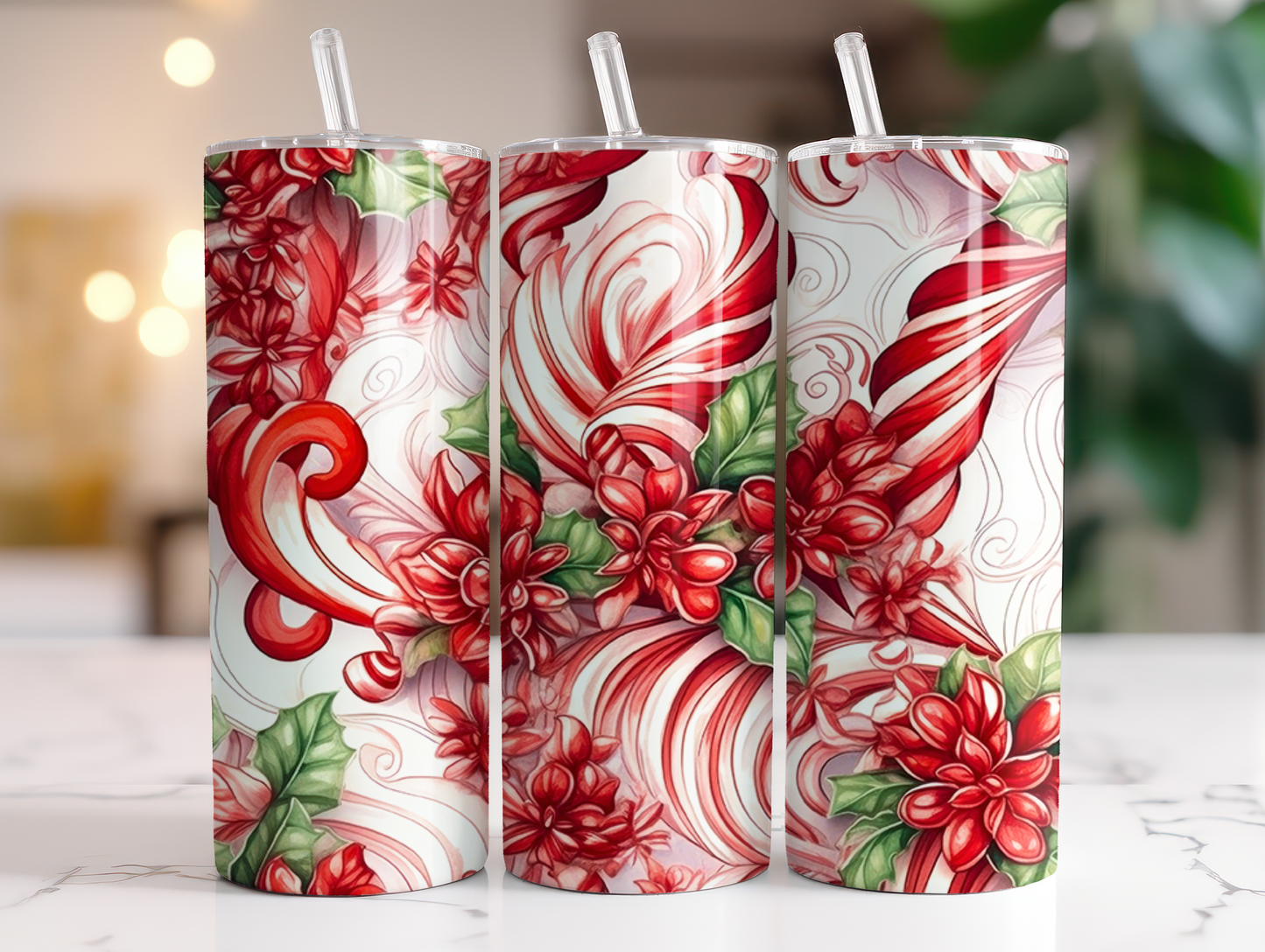 Candy Cane Christmas - Adhesive Vinyl Wrap