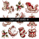 Candy Cane Wishes UV DTF Decal sheets 8 Designs available