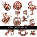 Candy Cane Wishes UV DTF Decal sheets 8 Designs available