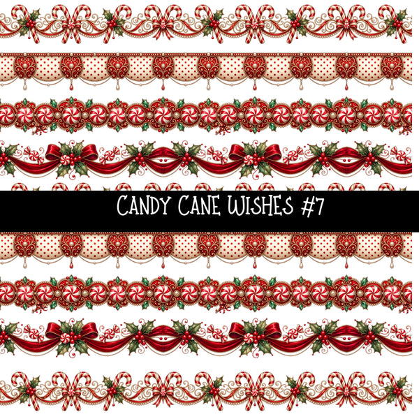 Candy Cane Wishes UV DTF Decal sheets 8 Designs available
