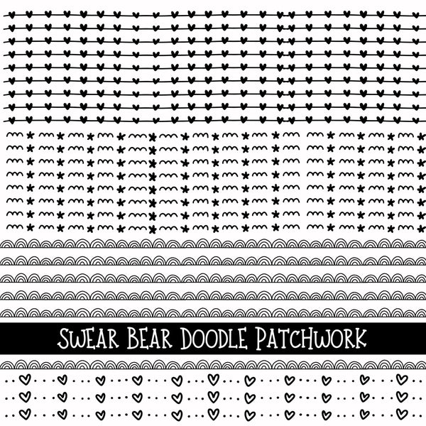 Swear Bears Doodle Patchwork Set