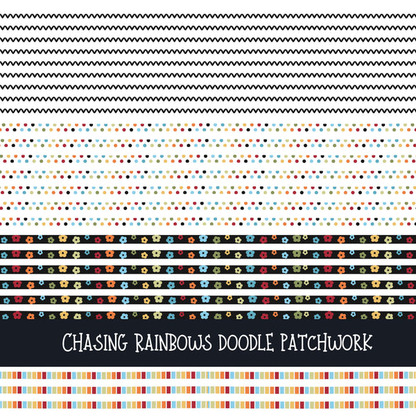 Chasing Rainbows Doodle Patchwork Set