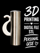 Cat Tail - Tumbler Handle Digital File Stl