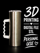Angular Grip - Tumbler Handle Digital File Stl