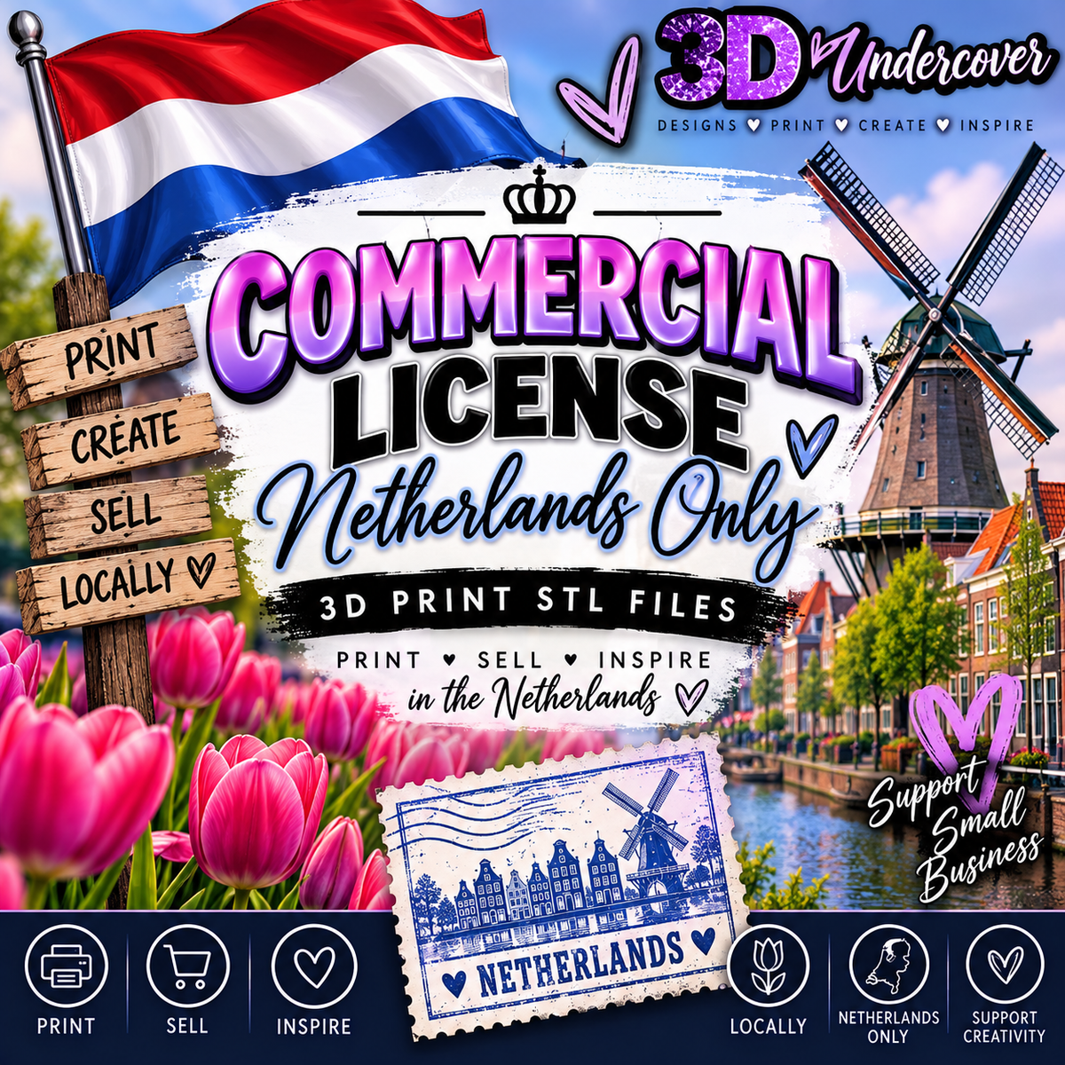 Commercial license for stl files in the Netherlands