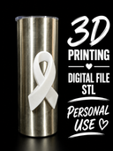 Awareness Ribbon - Tumbler Element Digital File Stl