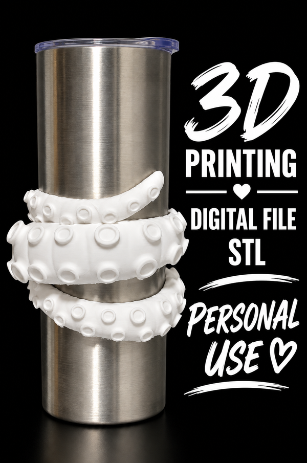 Wrapped tentacle - Tumbler Element Digital File Stl
