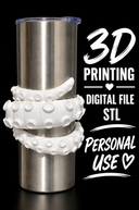Wrapped tentacle - Tumbler Element Digital File Stl