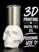 Skull - Tumbler Sleeve Digital File Stl