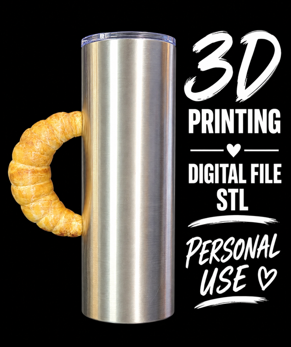 Croissant - Tumbler Handle Digital File Stl