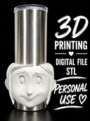 Coraline - Tumbler Sleeve Digital File Stl