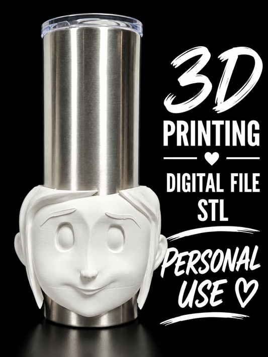 Coraline - Tumbler Sleeve Digital File Stl