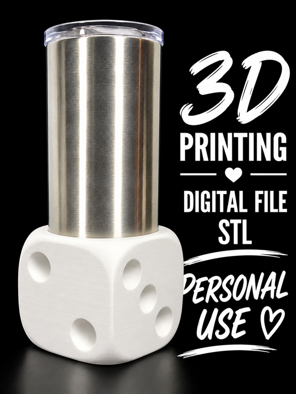 Dice - Tumbler Sleeve Digital File Stl