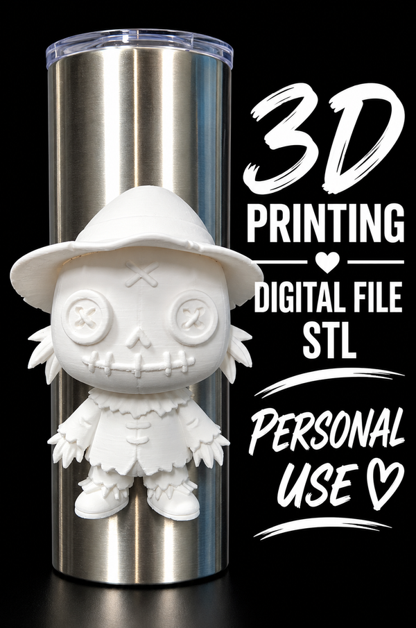 Cute Scarecrow - Tumbler Element Digital File Stl