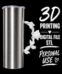Rose vine - Tumbler Element Digital File Stl