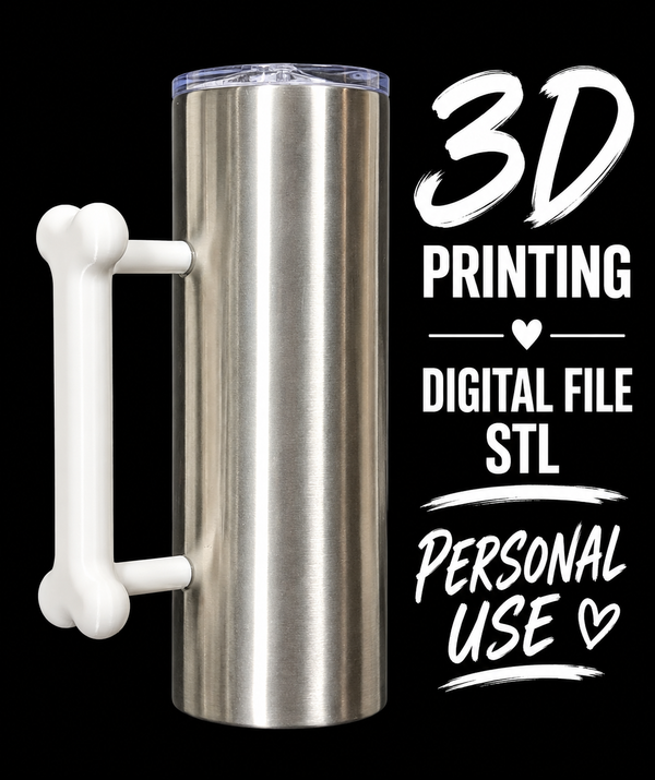 Dog bone - Tumbler Handle Digital File Stl
