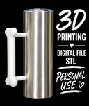 Dog bone - Tumbler Handle Digital File Stl