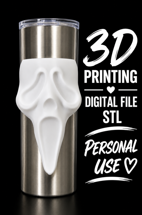 ghost face mask - Tumbler Element Digital File Stl
