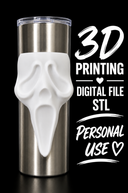 ghost face mask - Tumbler Element Digital File Stl