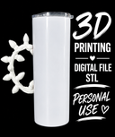 String of Christmas lights - Tumbler Element Digital File Stl