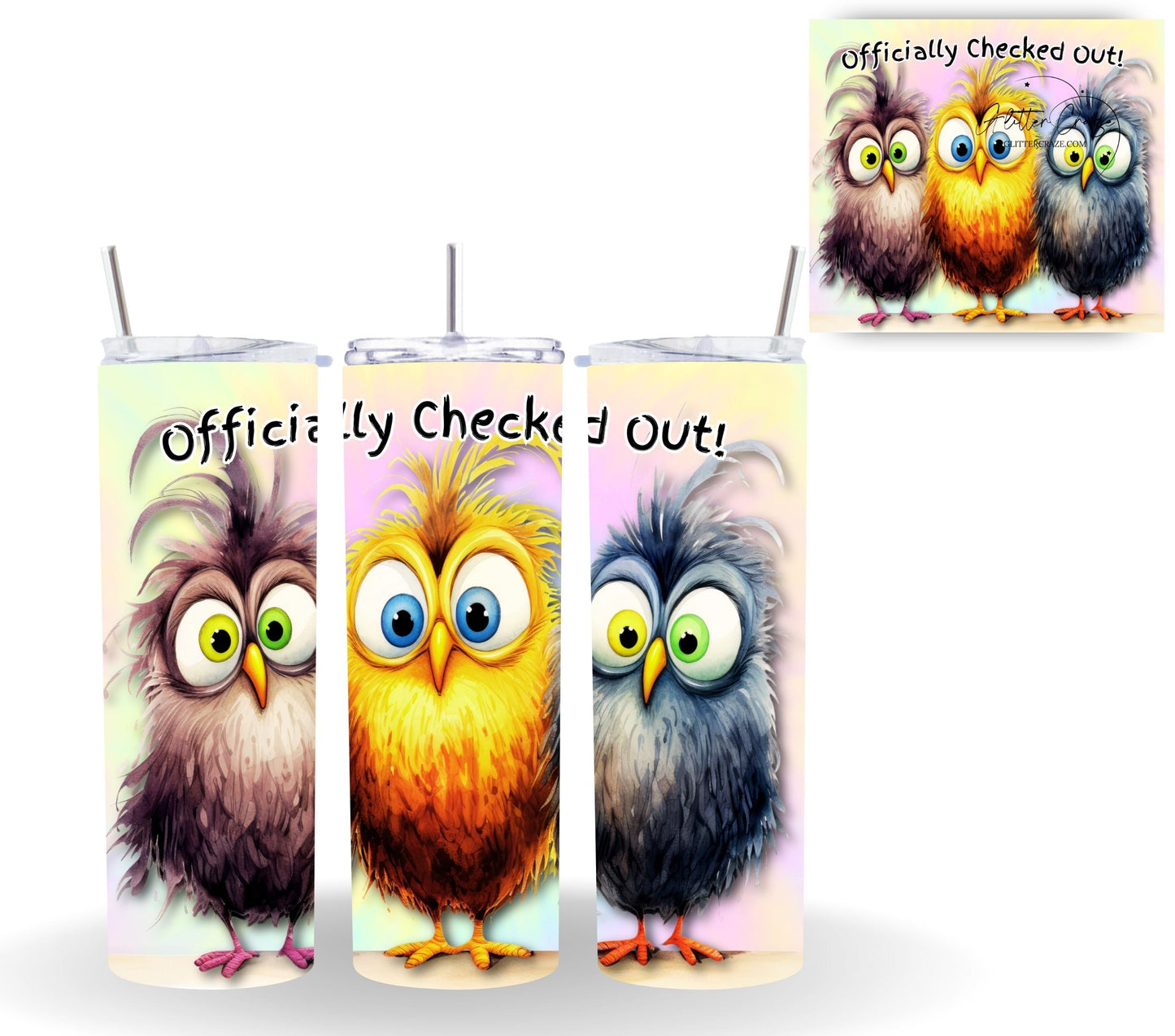 Crazy Birds - Adhesive Vinyl Wrap - 18 Designs