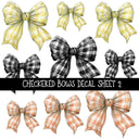 Checkered Bows UV DTF Decal sheets 3 to choose from