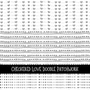 Checkered Love Doodle Patchwork Set