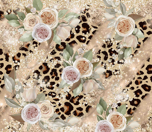 Cheetah Roses - Adhesive Vinyl Wrap