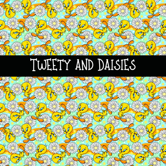 Tweety and Daisies vinyl sheet