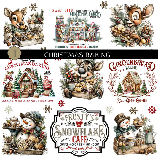 Christmas Baking UV DTF Decal Sheet