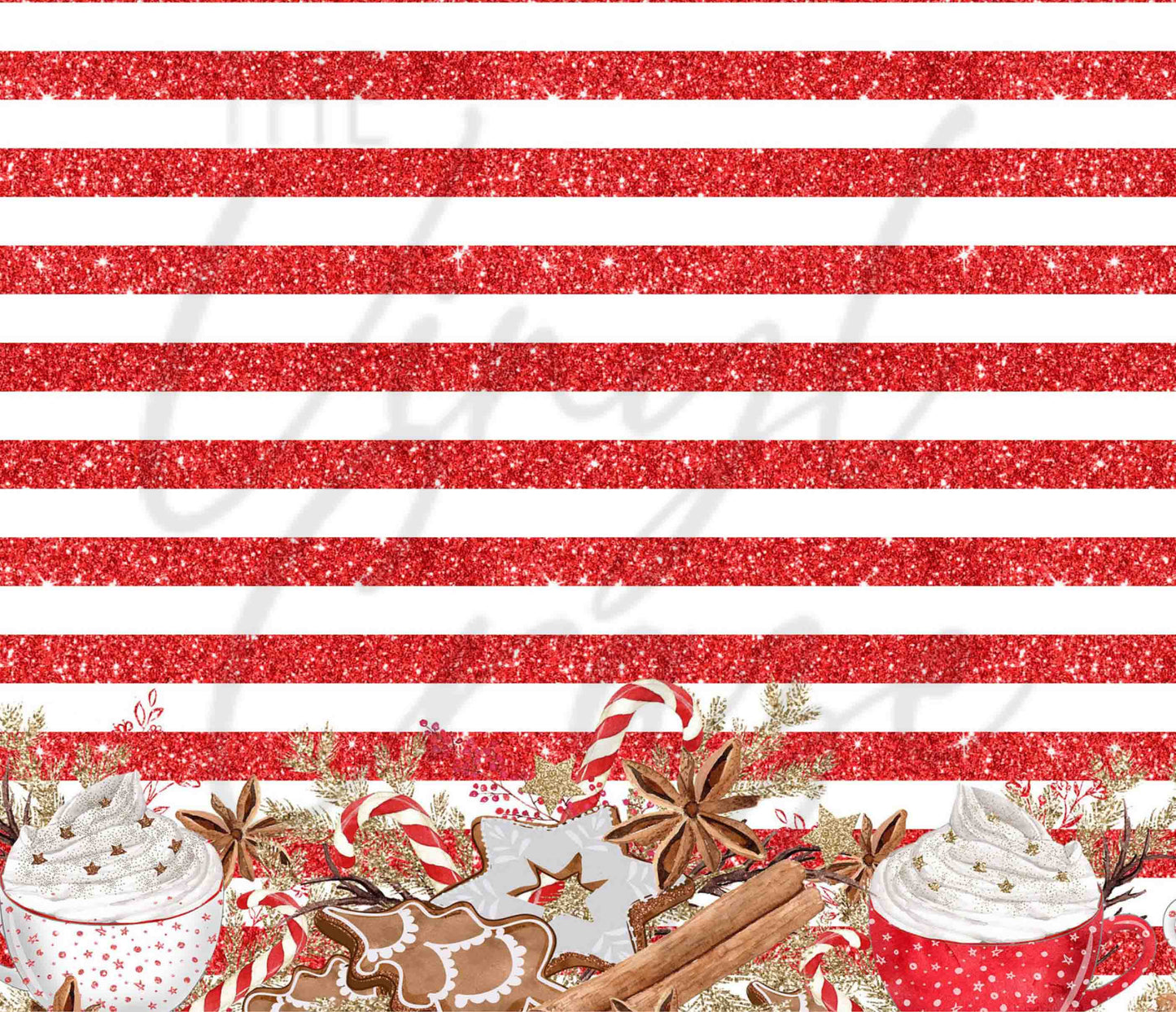 Christmas Cocoa Prints - Adhesive Vinyl Wrap and 12x12 sheet