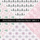 Pink Coquette Christmas precut Vsplits 12x12 vinyl sheet 2 designs available