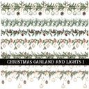 Christmas Garland and Lights Collection UV DTF Decal Sheets 7 Design sheets