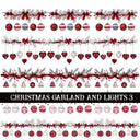 Christmas Garland and Lights Collection UV DTF Decal Sheets 7 Design sheets