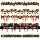 Christmas Garland and Lights Collection UV DTF Decal Sheets 7 Design sheets